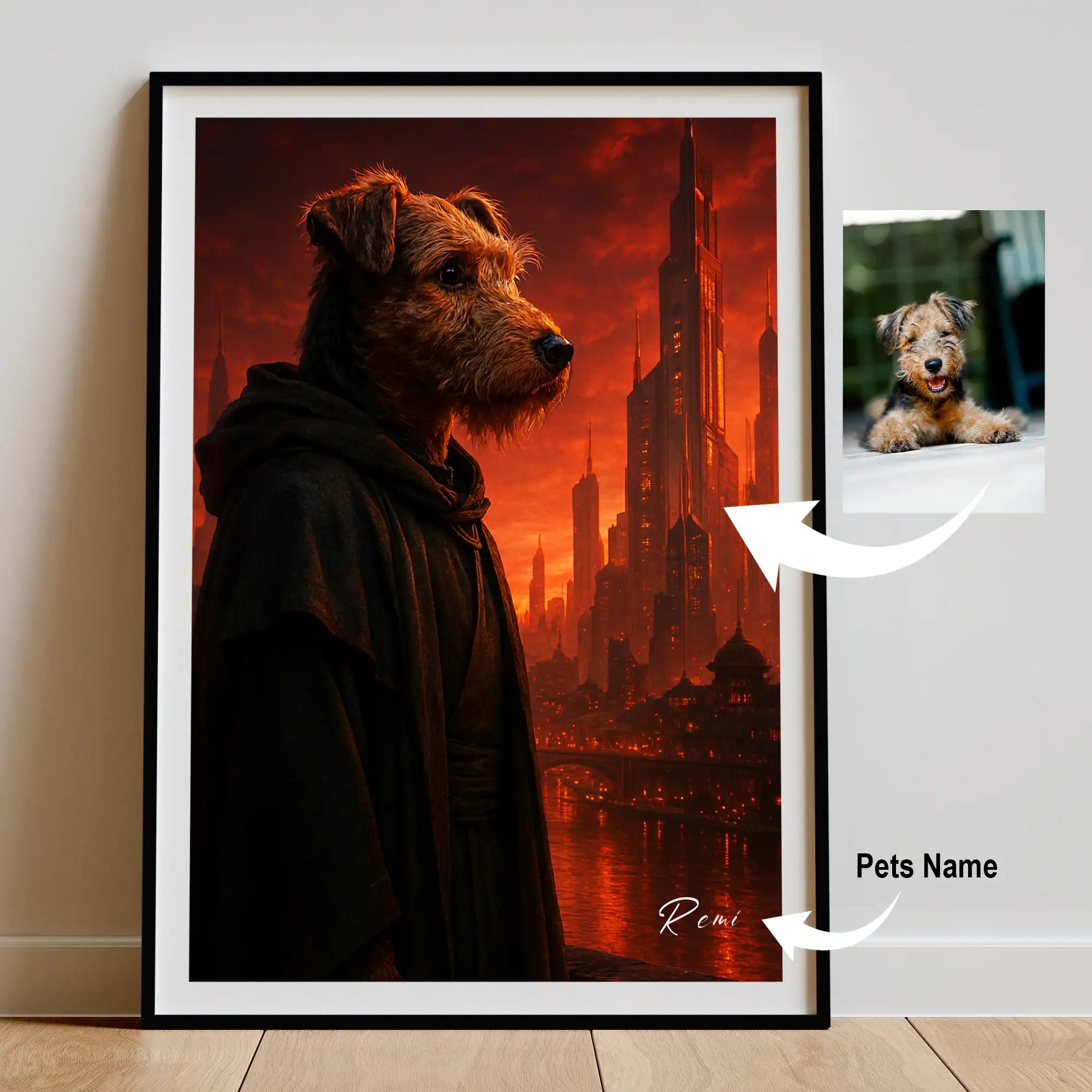 Custom Pet Portrait | Futuristic Cinematic Pawtraits