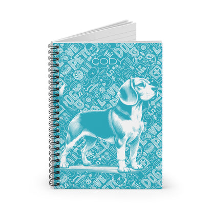Beagle Doodle Spiral Notebook