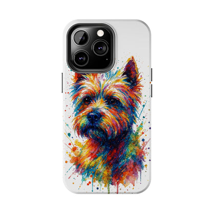 Westie Portrait Splatter-Style Abstract Cell Phone Case