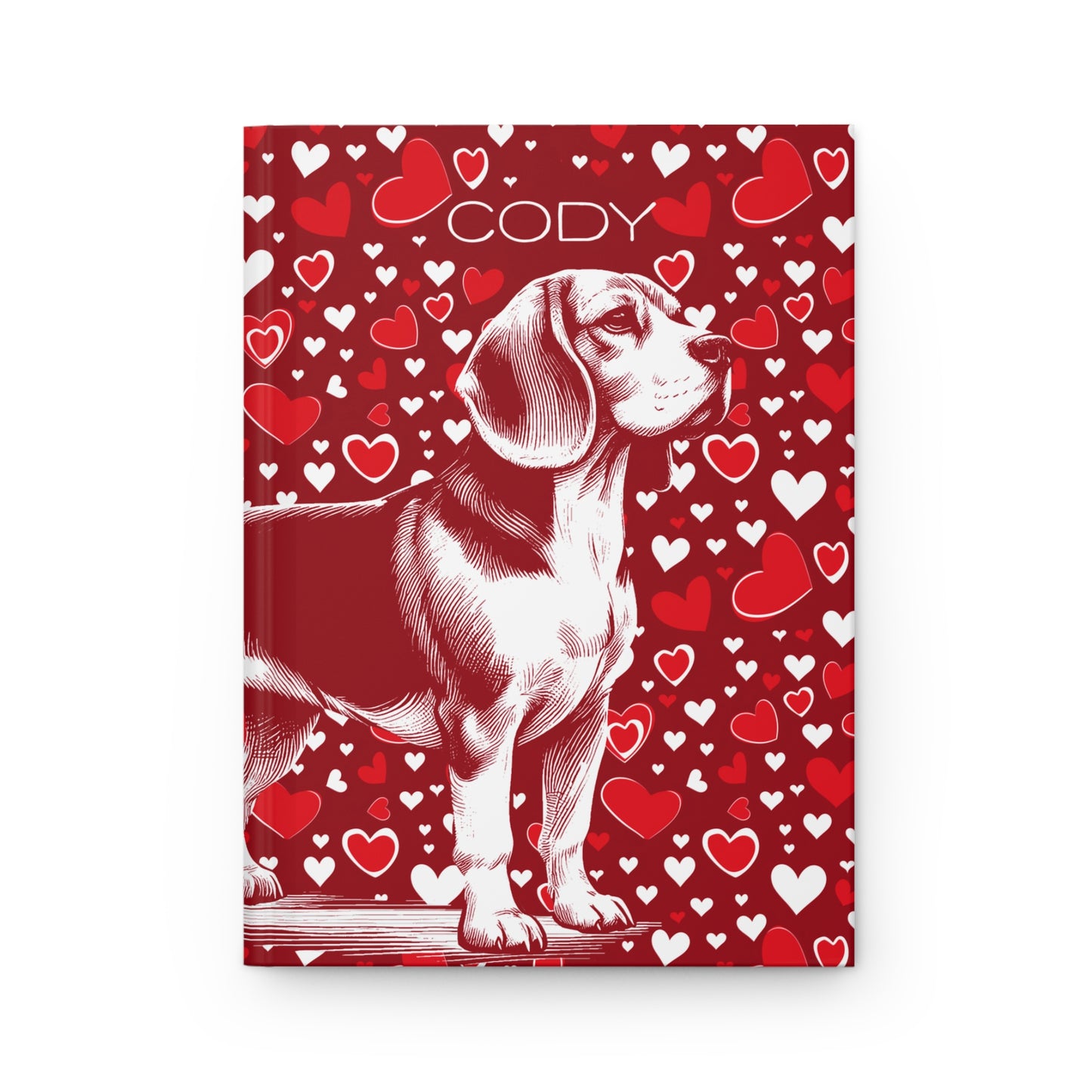 Beagle Hearts Hardcover Journal