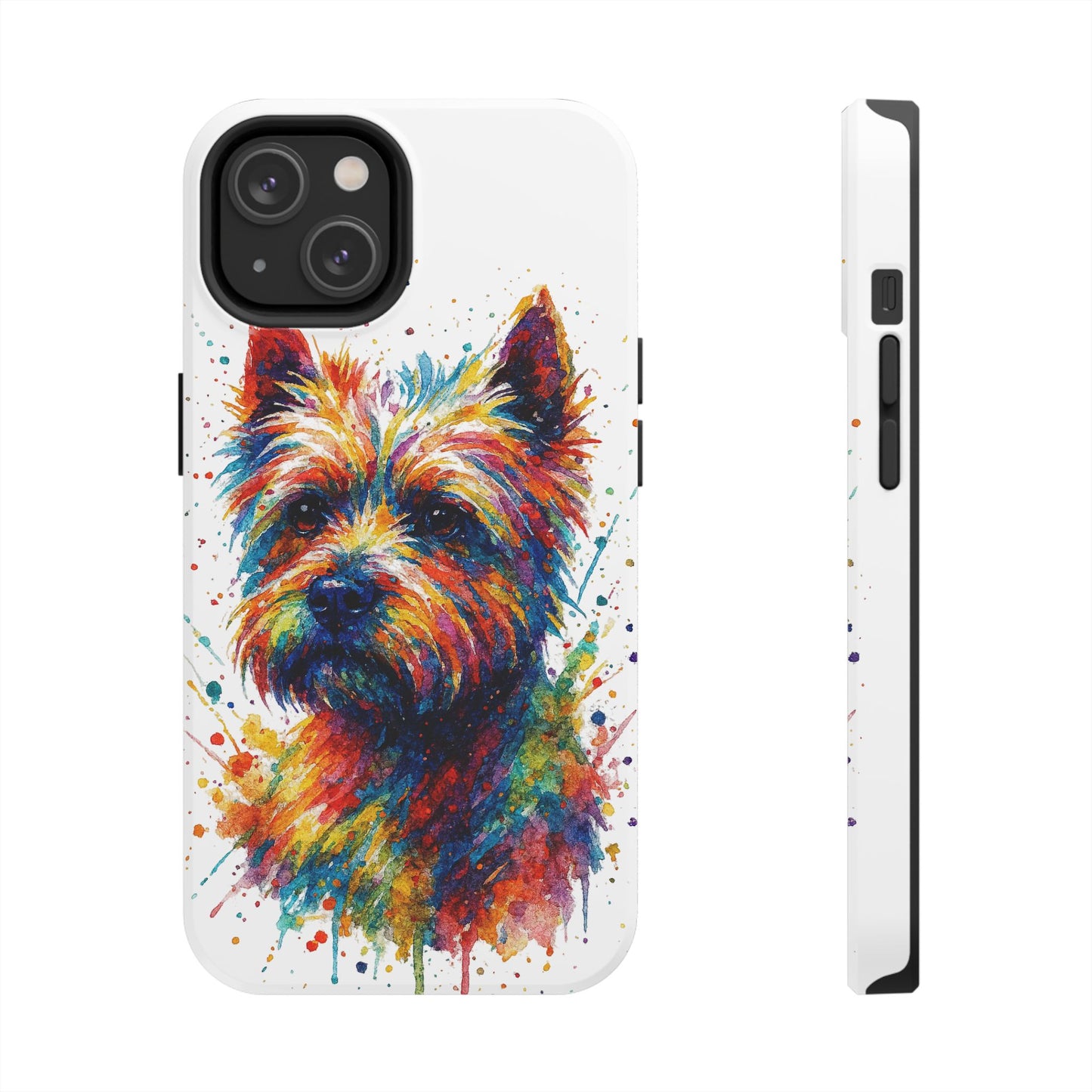 Westie Portrait Splatter-Style Abstract Cell Phone Case