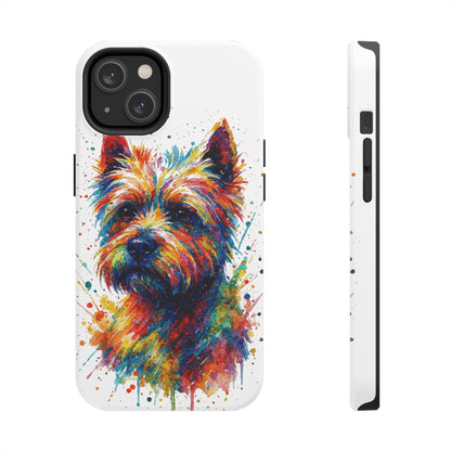Westie Portrait Splatter-Style Abstract Cell Phone Case