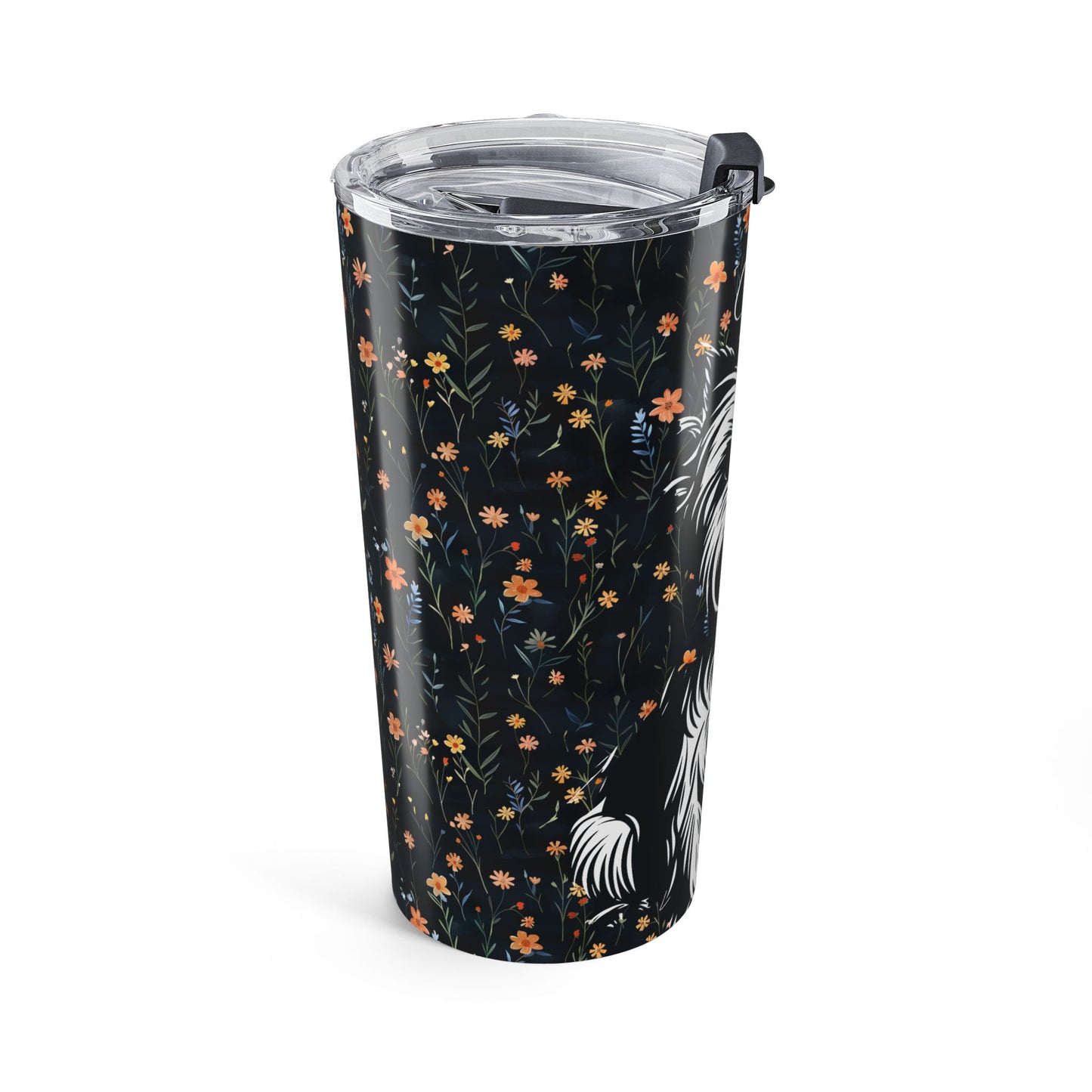 Yorkshire Terrier Flowers Tumbler, 20oz