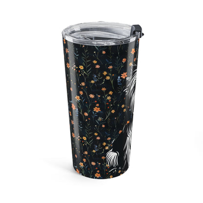 Yorkshire Terrier Flowers Tumbler, 20oz