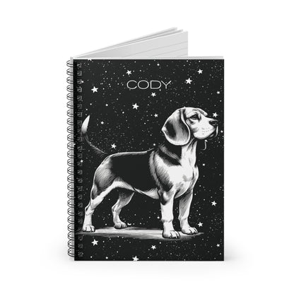 Beagle Starry Night Sky Spiral Notebook