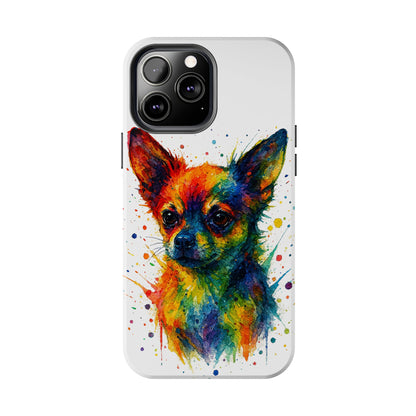 Chihuahua Portrait Splatter-Style Abstract Cell Phone Case