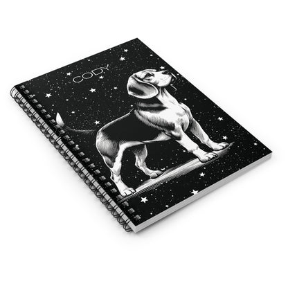 Beagle Starry Night Sky Spiral Notebook