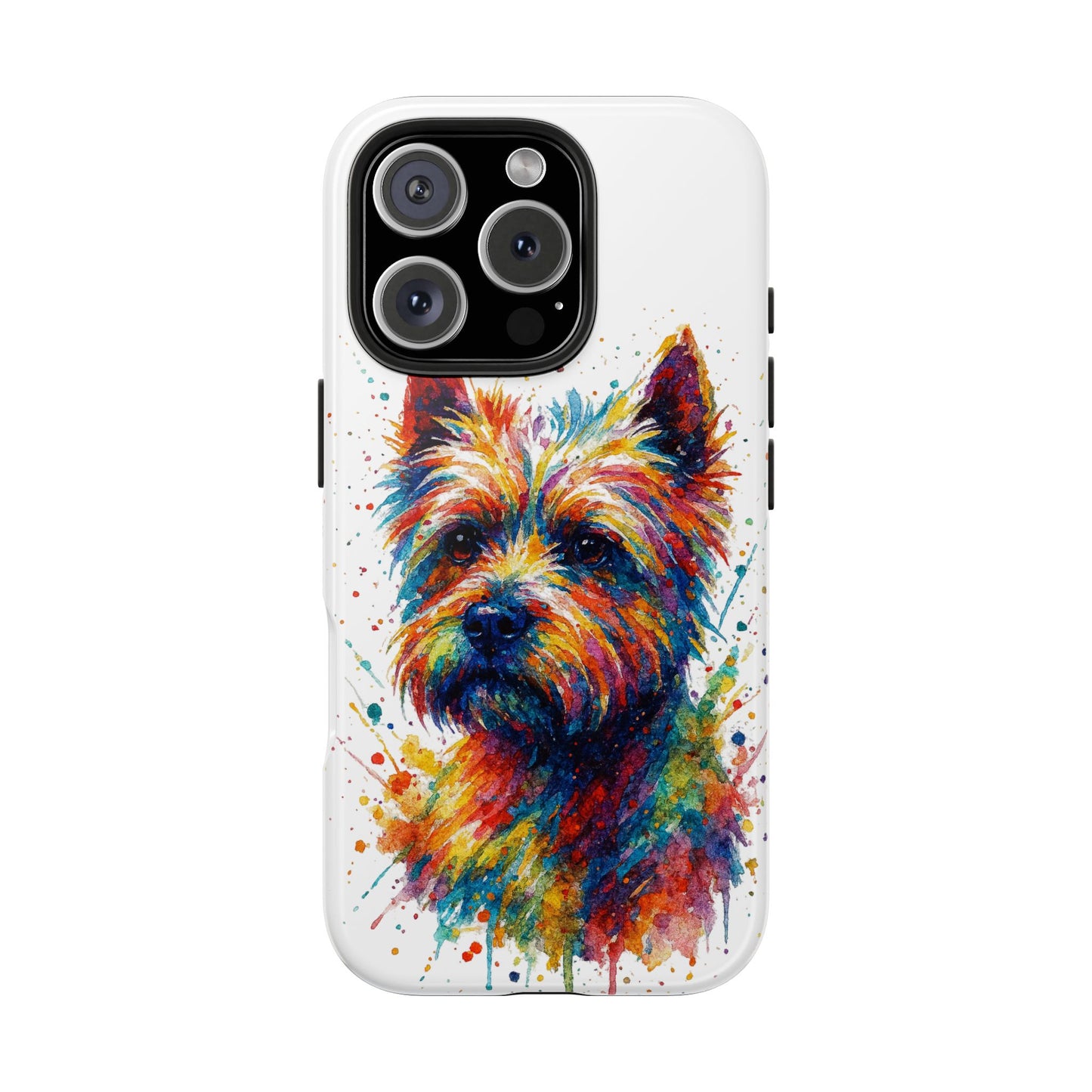 Westie Portrait Splatter-Style Abstract Cell Phone Case