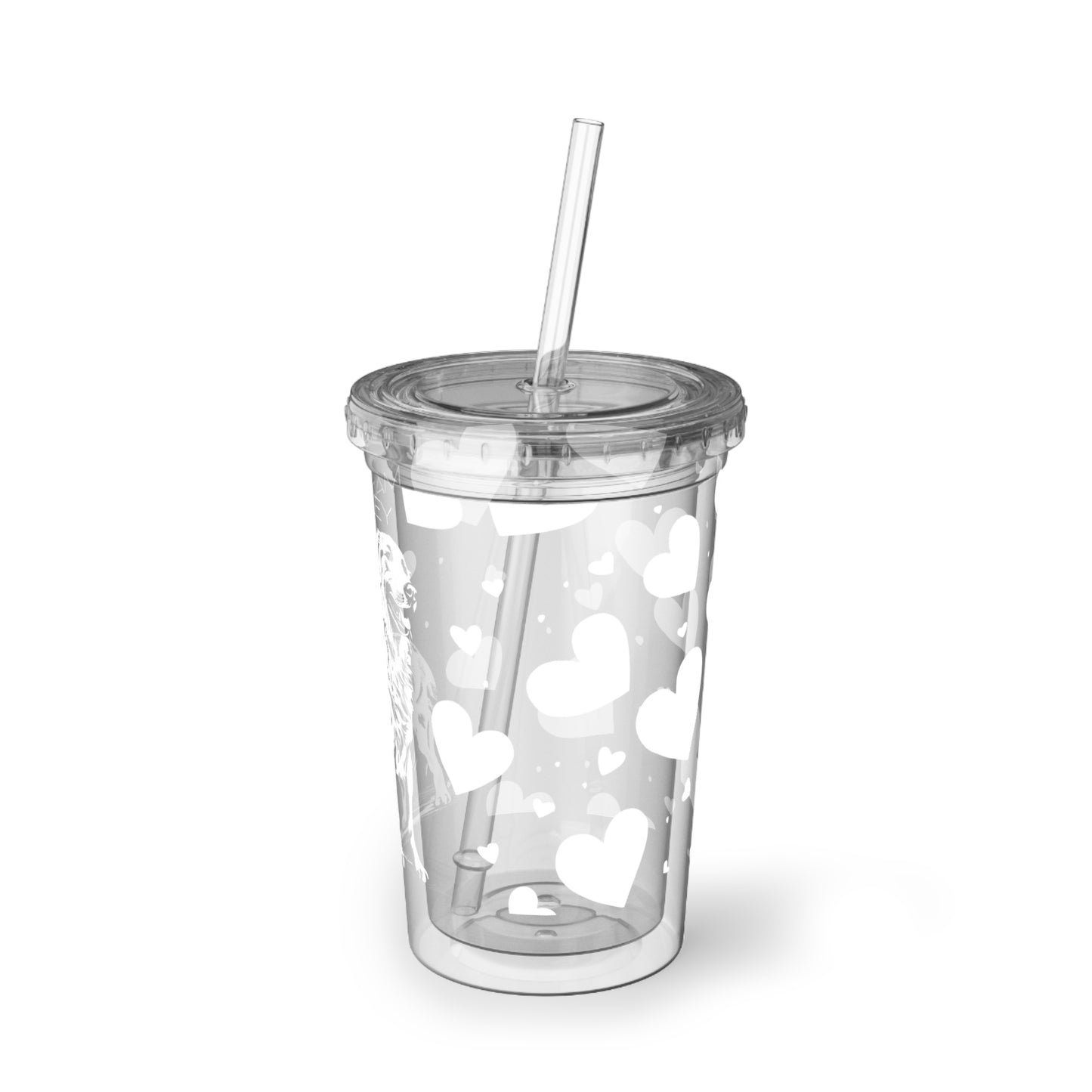 Golden Retriever Heart Suave Acrylic Cup