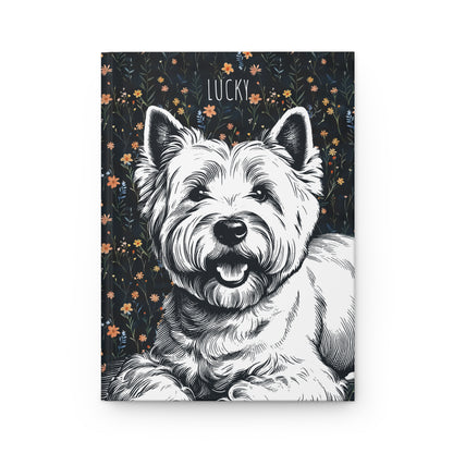 Westie Floral Hardcover Journal