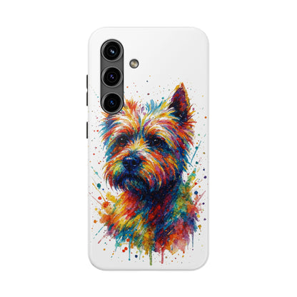 Westie Portrait Splatter-Style Abstract Cell Phone Case