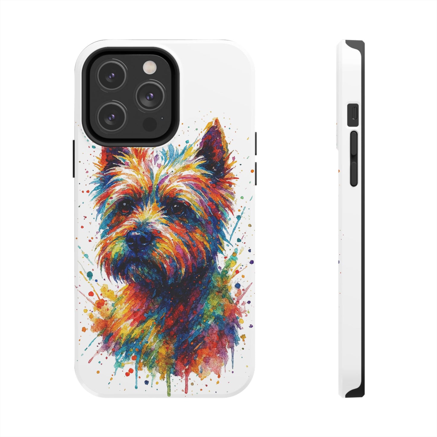 Westie Portrait Splatter-Style Abstract Cell Phone Case