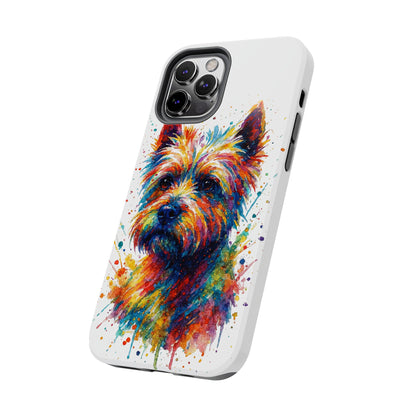 Westie Portrait Splatter-Style Abstract Cell Phone Case