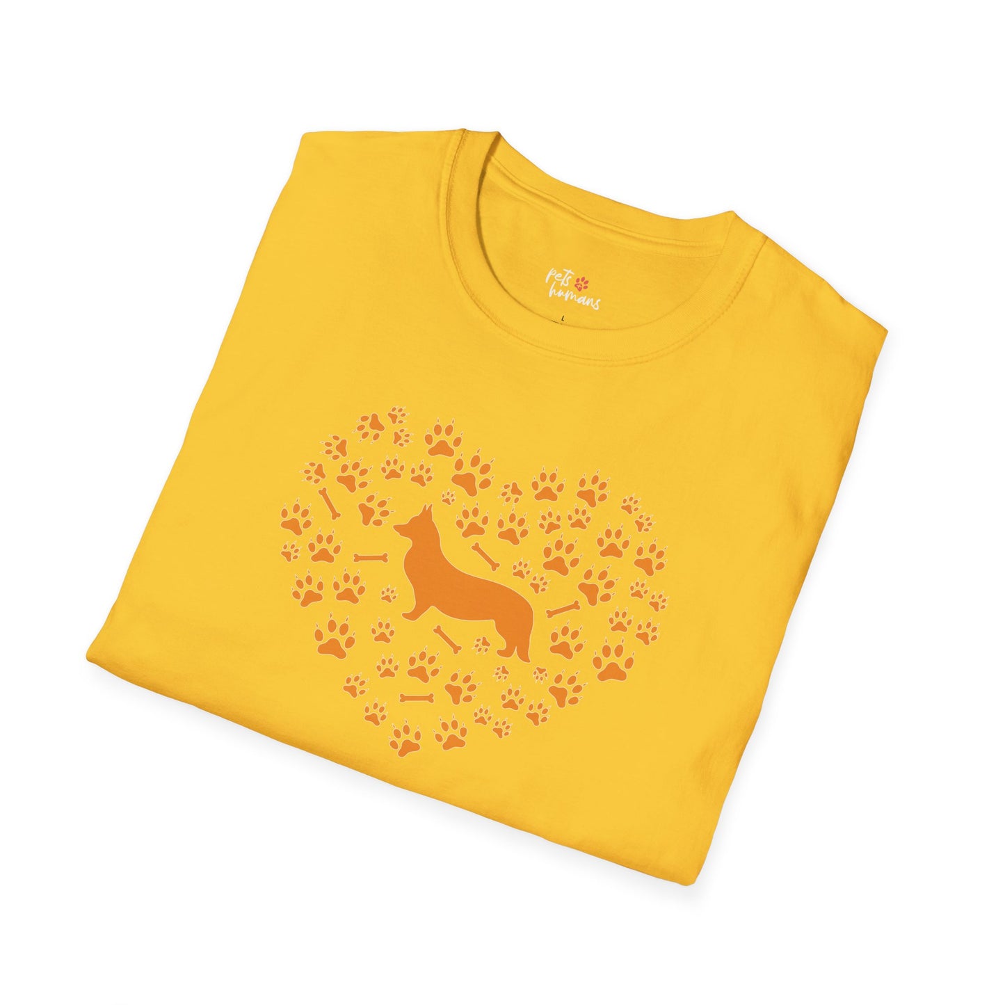 Corgi Heart Unisex Softstyle T-Shirt