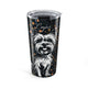 Yorkshire Terrier Flowers Tumbler, 20oz