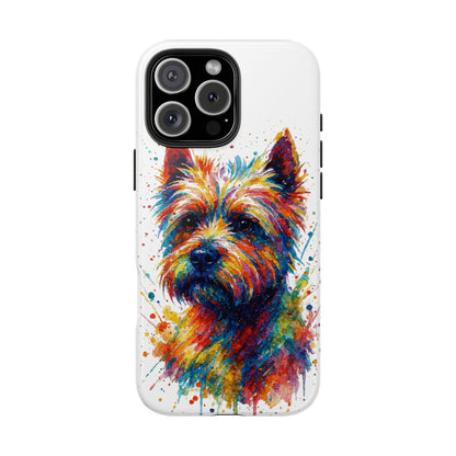 Westie Portrait Splatter-Style Abstract Cell Phone Case