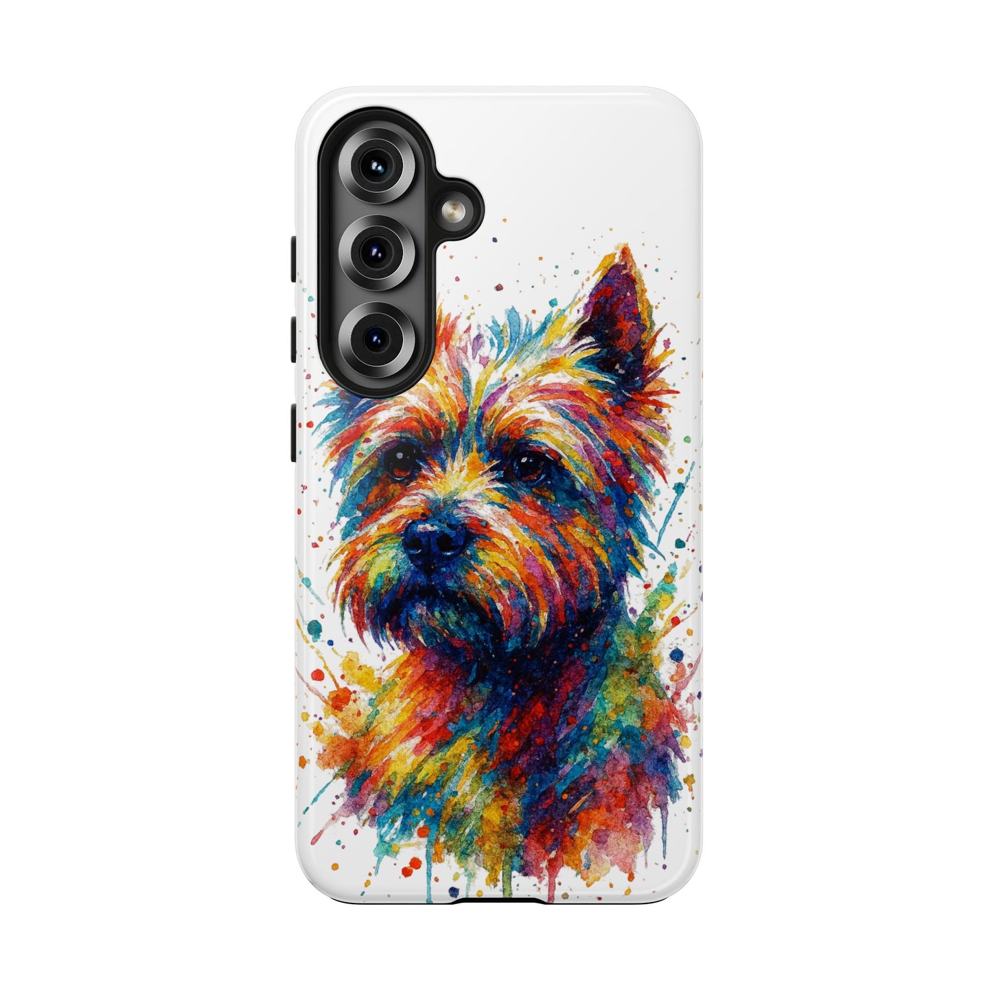 Westie Portrait Splatter-Style Abstract Cell Phone Case