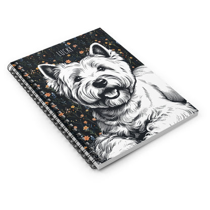 Westie Floral Spiral Notebook
