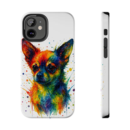 Chihuahua Portrait Splatter-Style Abstract Cell Phone Case