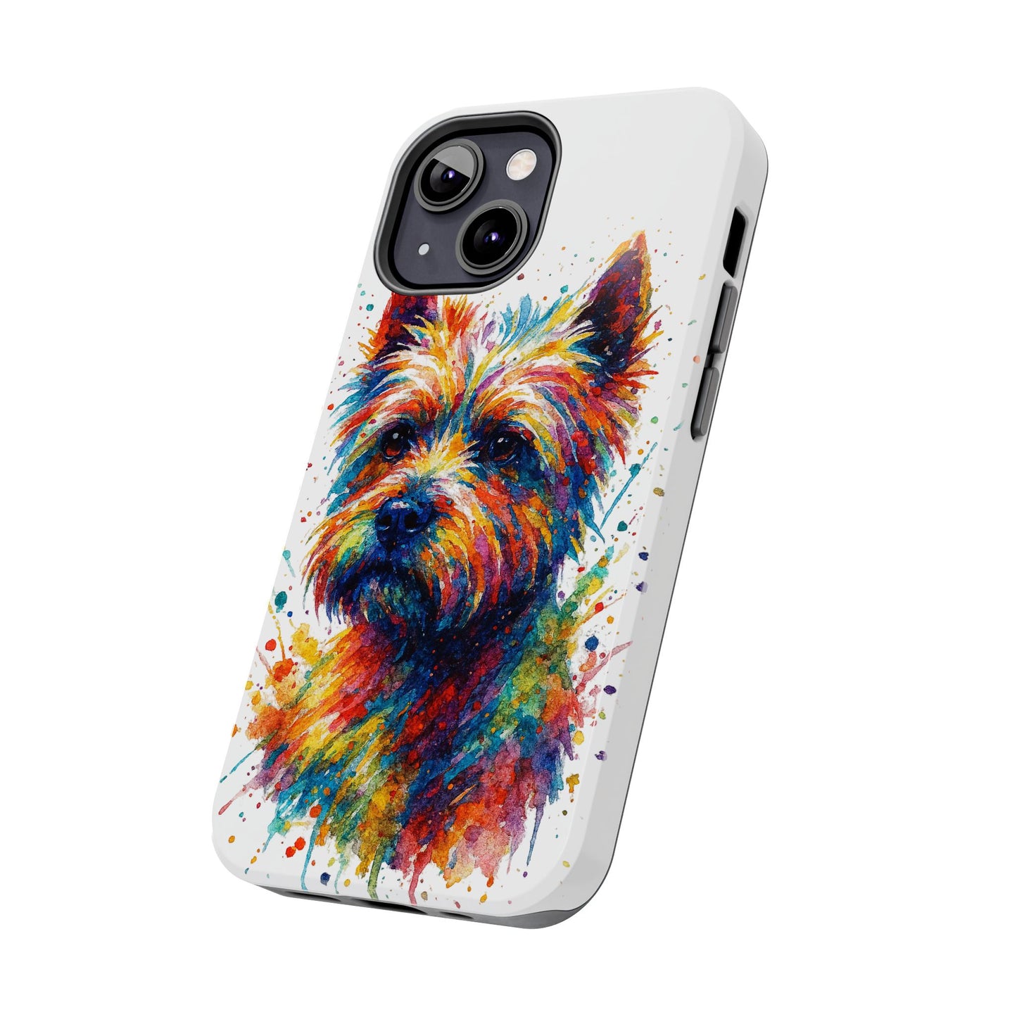 Westie Portrait Splatter-Style Abstract Cell Phone Case