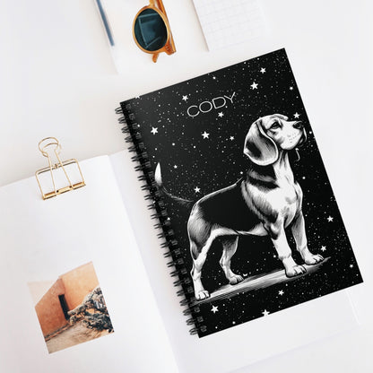 Beagle Starry Night Sky Spiral Notebook