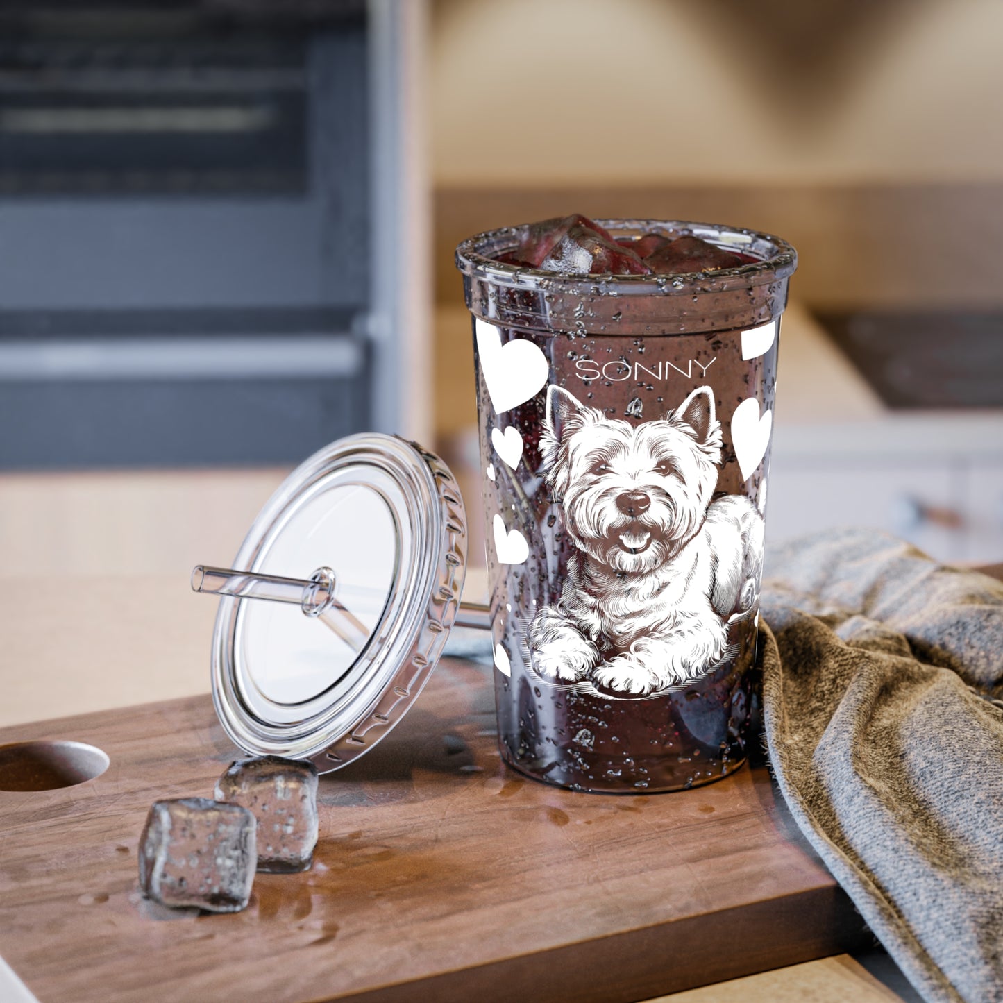 Westie Heart Suave Acrylic Cup