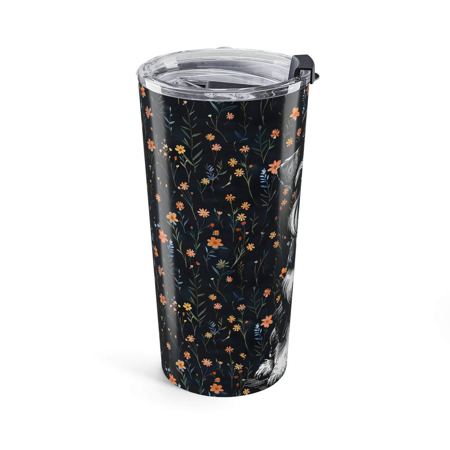Schnauzer Flowers Tumbler, 20oz