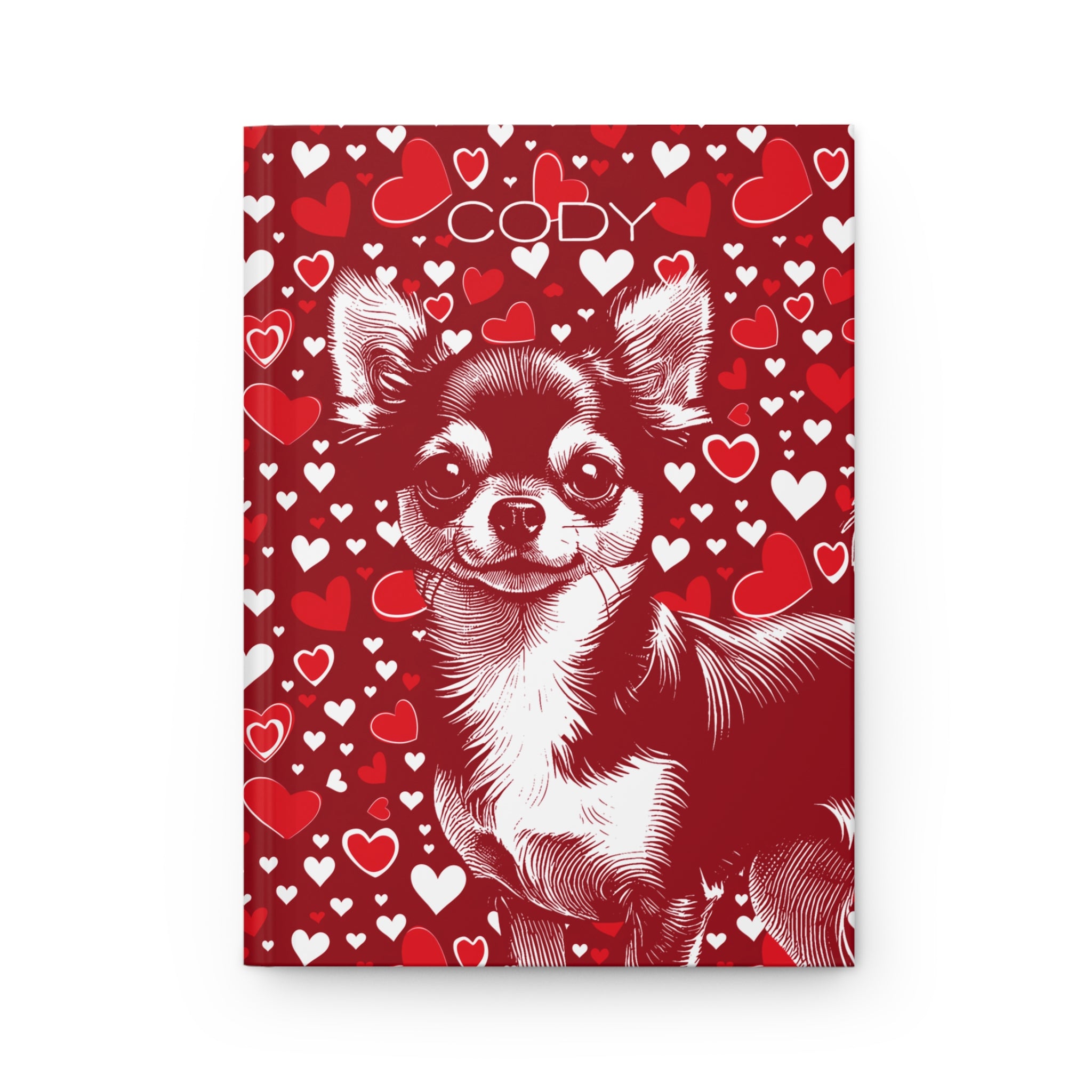 Chihuahua Hearts Hardcover Journal
