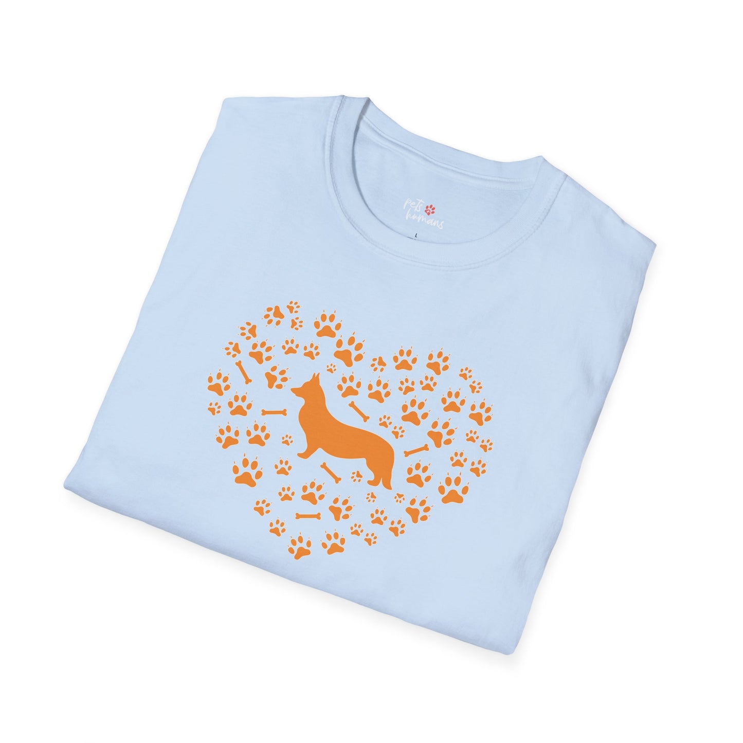 Corgi Heart Unisex Softstyle T-Shirt