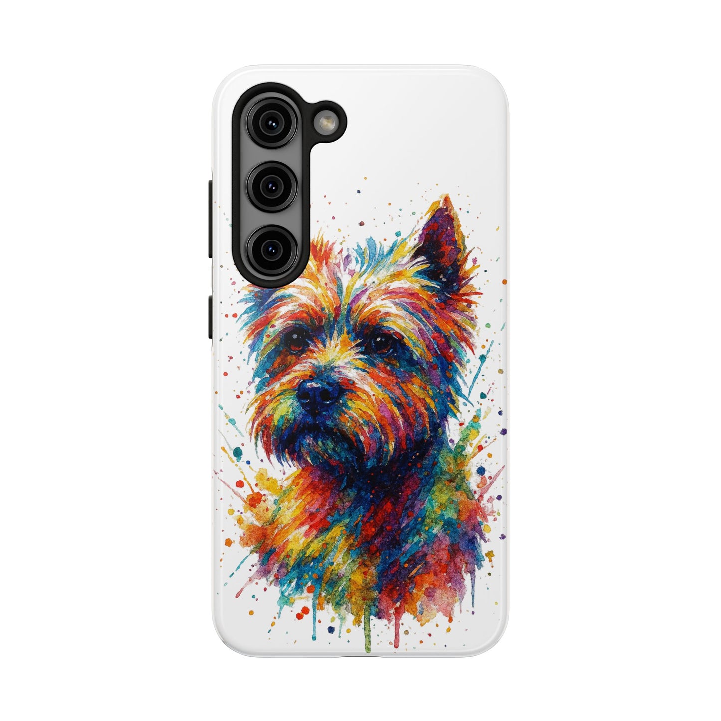 Westie Portrait Splatter-Style Abstract Cell Phone Case