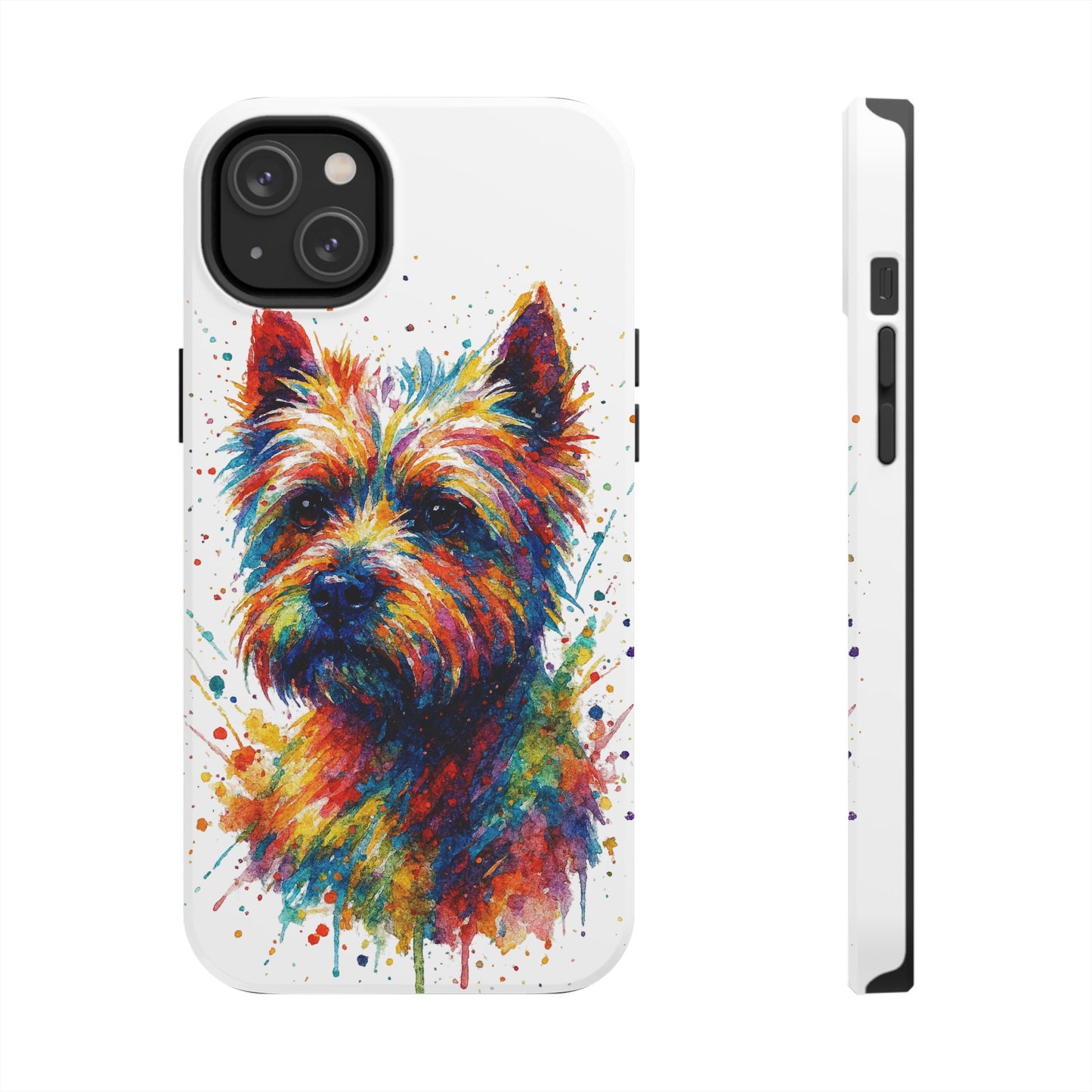Westie Portrait Splatter-Style Abstract Cell Phone Case