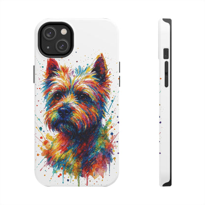Westie Portrait Splatter-Style Abstract Cell Phone Case