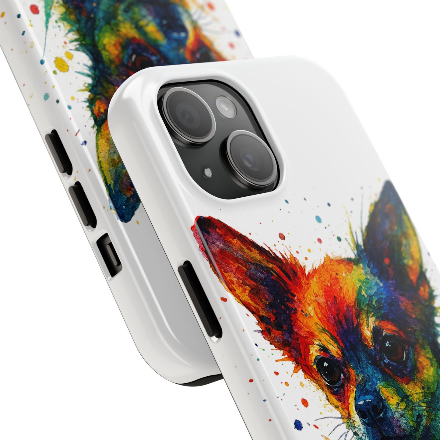 Chihuahua Portrait Splatter-Style Abstract Cell Phone Case