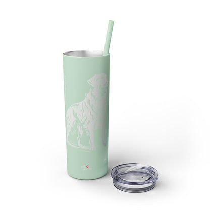 Golden Retriever Skinny Tumbler with Straw, 20oz