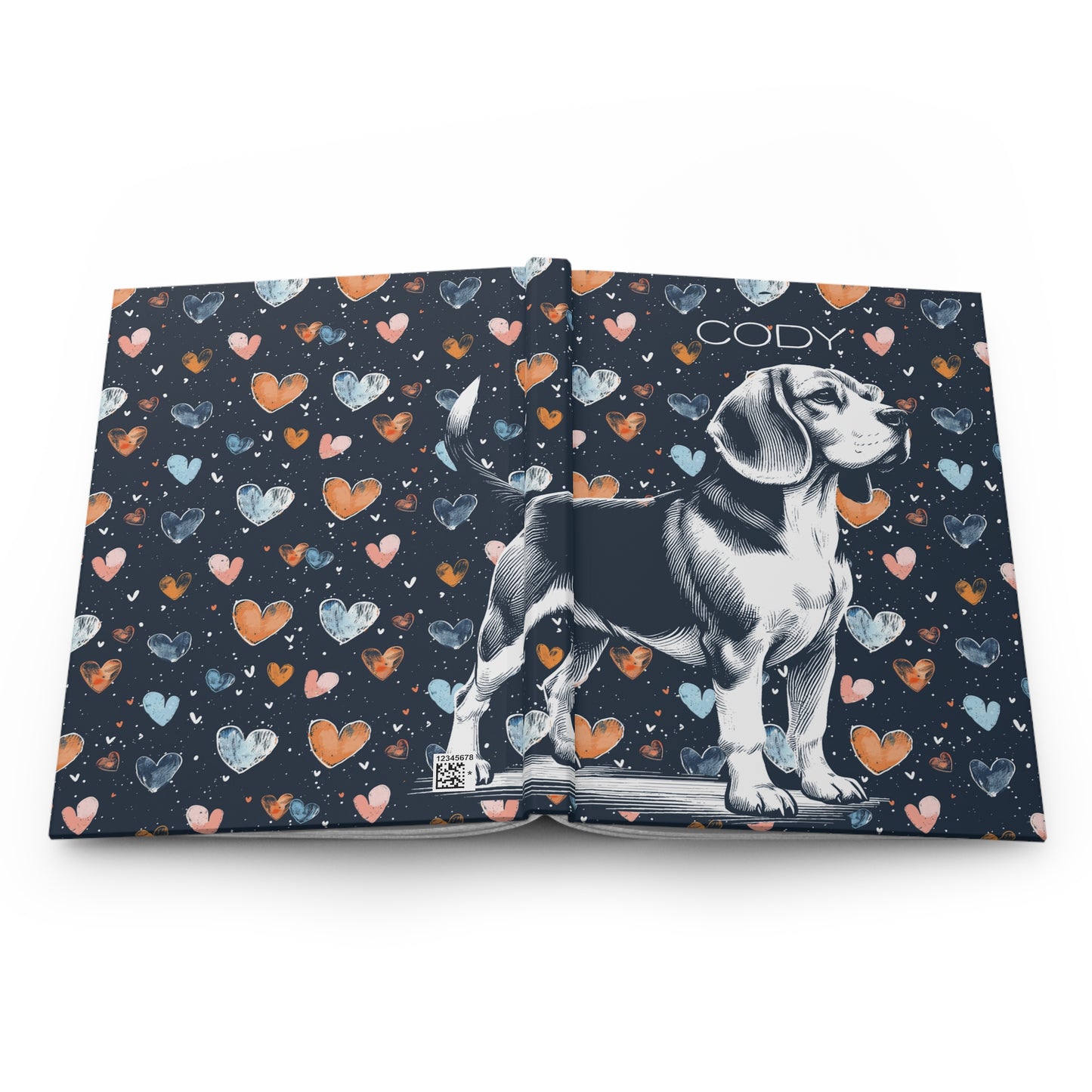 Beagle Hearts Hardcover Journal
