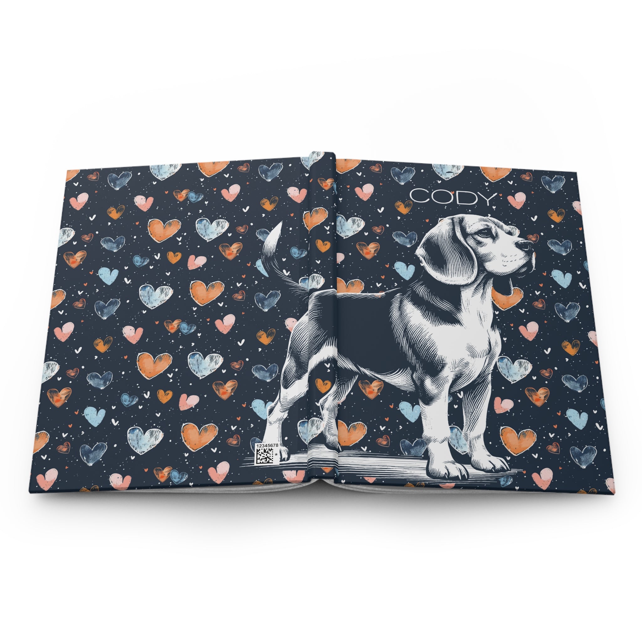 Beagle Hearts Hardcover Journal