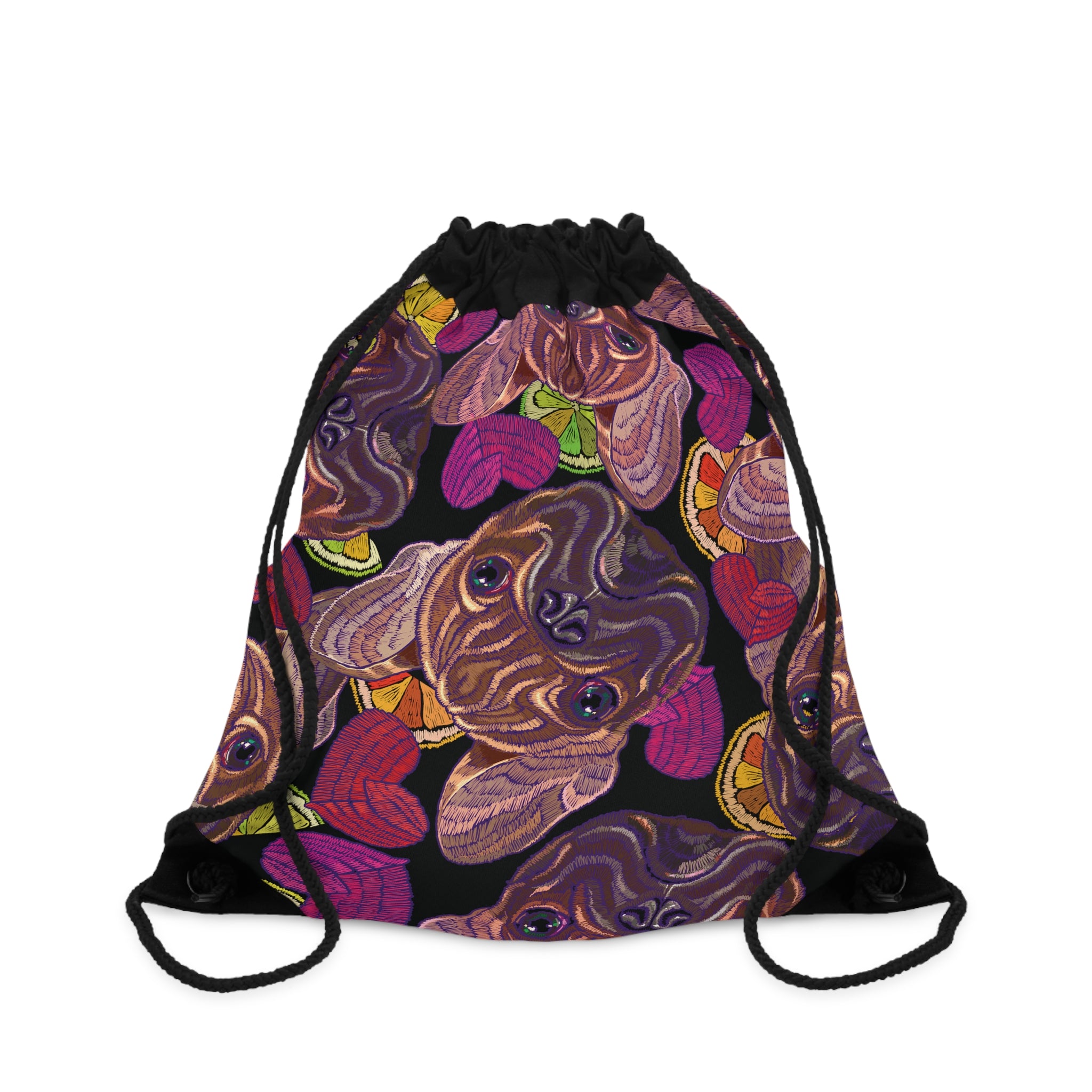 French Bulldog Hearts Drawstring Bag