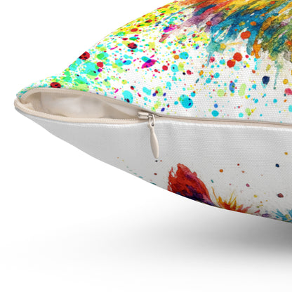 Westie Abstract Portrait Pillow Spun Polyester Square Pillow