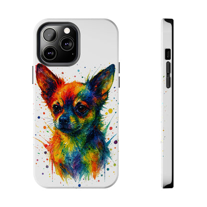 Chihuahua Portrait Splatter-Style Abstract Cell Phone Case