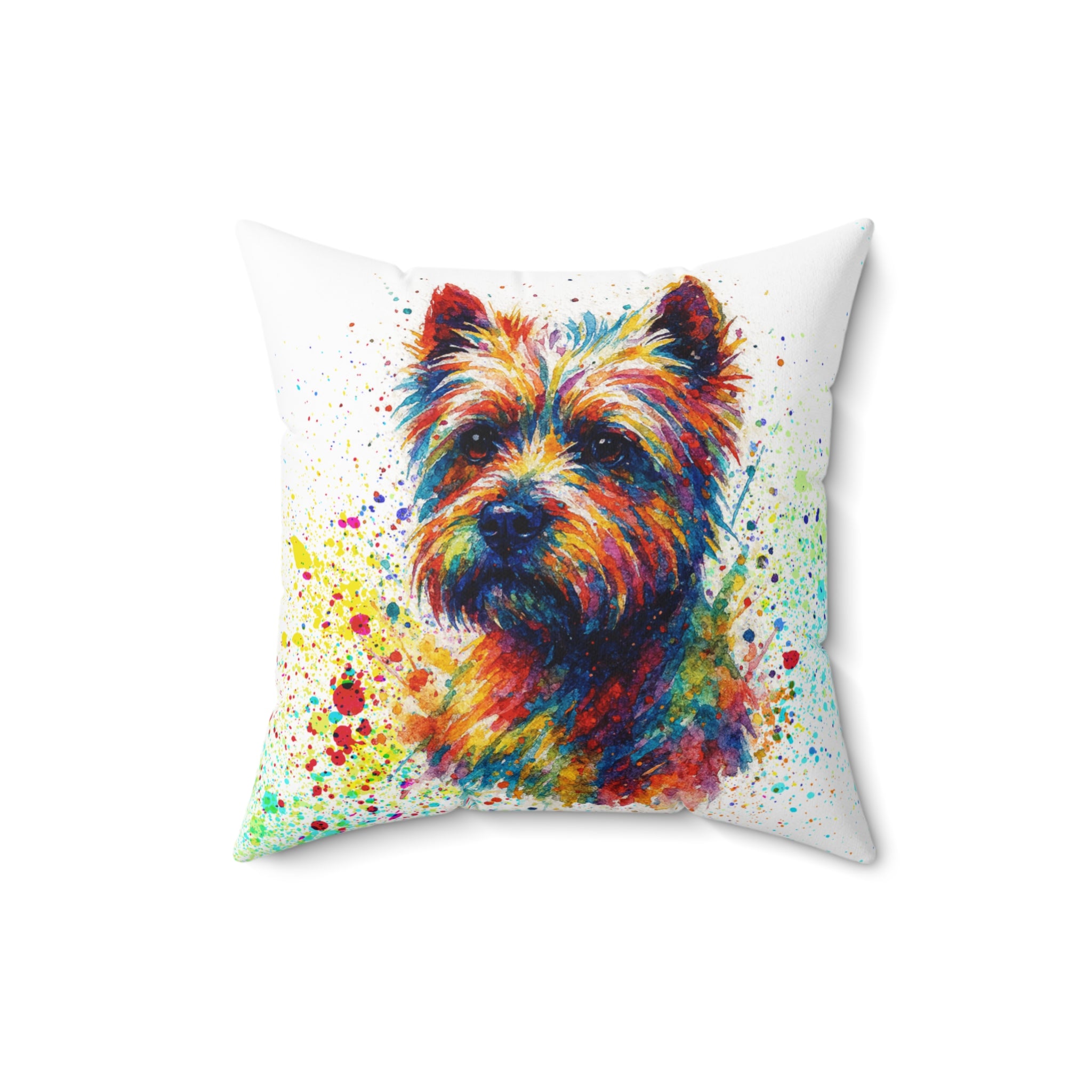 Westie Abstract Portrait Pillow Spun Polyester Square Pillow
