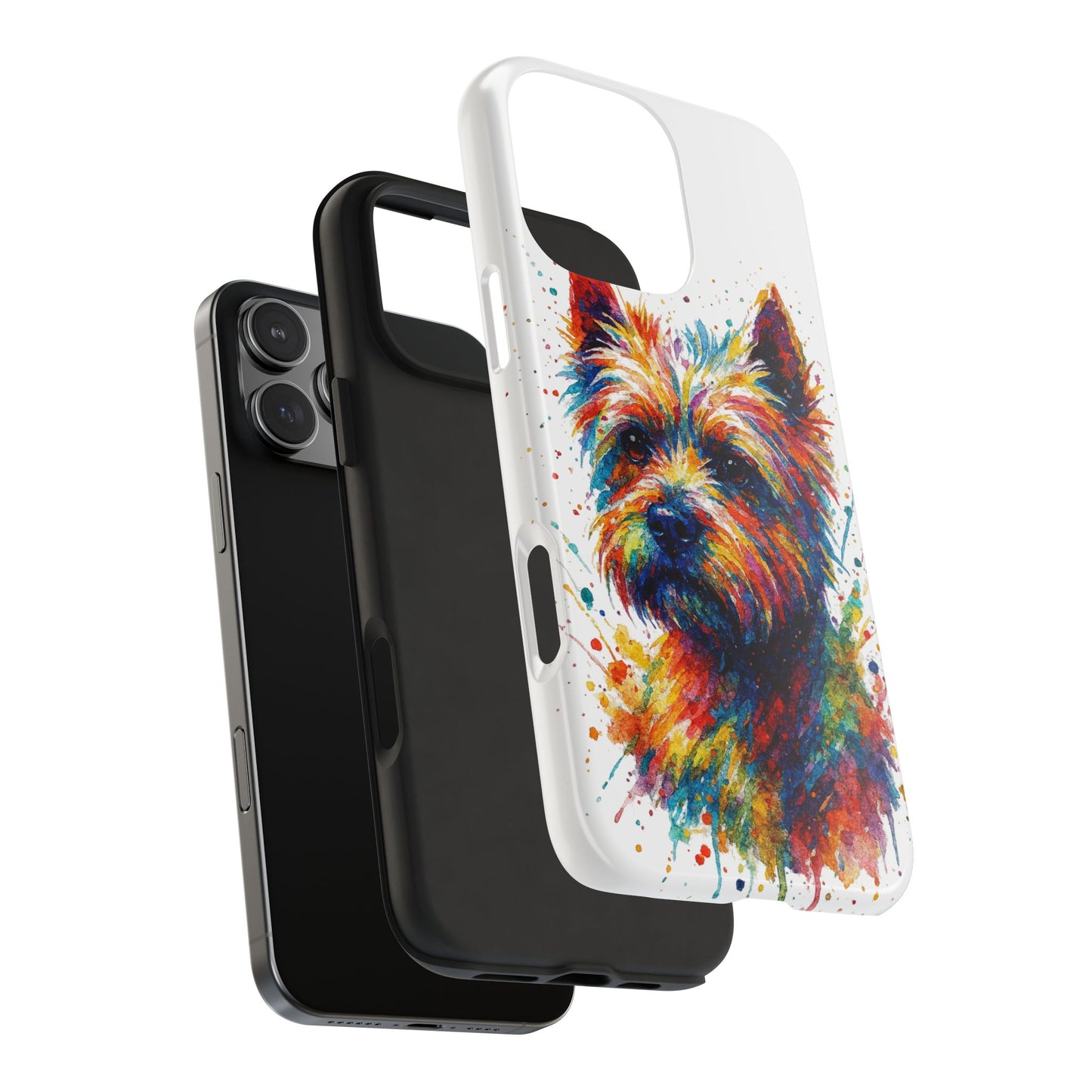 Westie Portrait Splatter-Style Abstract Cell Phone Case