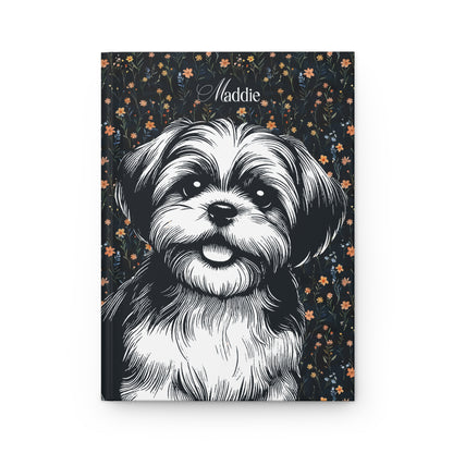 Shih Tzu Flower Hardcover Journal