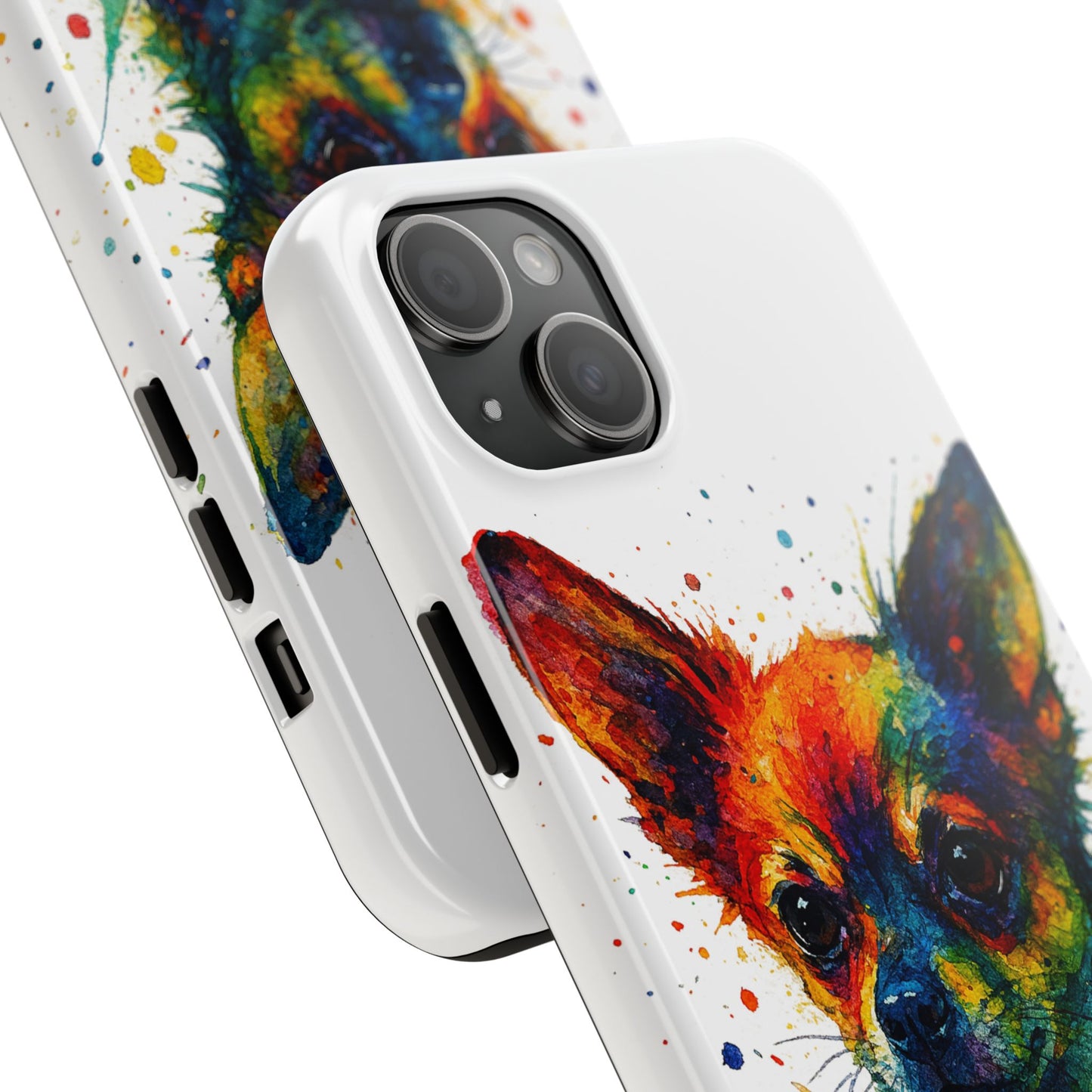 Chihuahua Portrait Splatter-Style Abstract Cell Phone Case