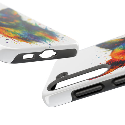 Chihuahua Portrait Splatter-Style Abstract Cell Phone Case