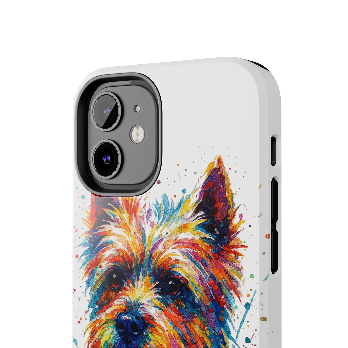 Westie Portrait Splatter-Style Abstract Cell Phone Case
