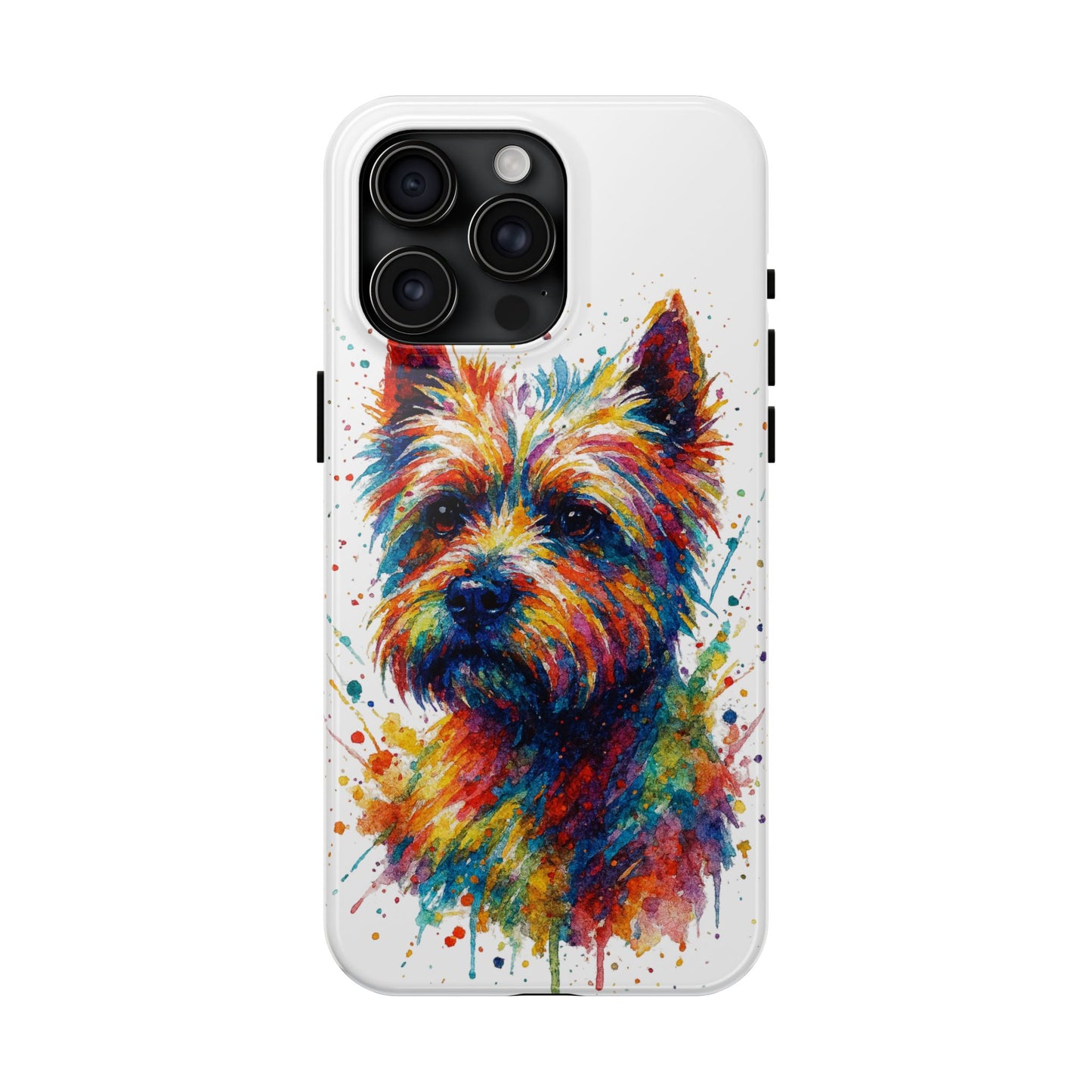Westie Portrait Splatter-Style Abstract Cell Phone Case