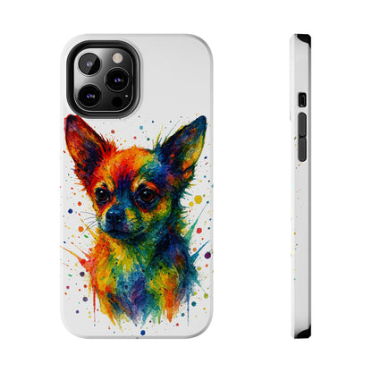 Chihuahua Portrait Splatter-Style Abstract Cell Phone Case