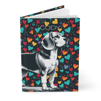Beagle Hearts Hardcover Journal