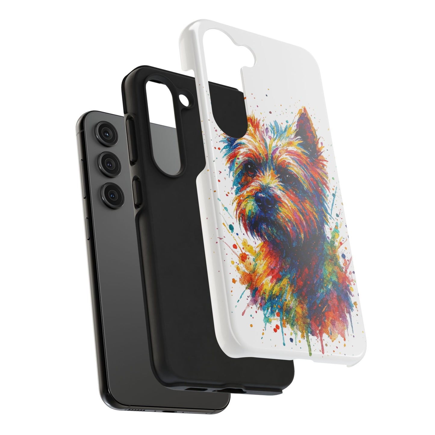 Westie Portrait Splatter-Style Abstract Cell Phone Case