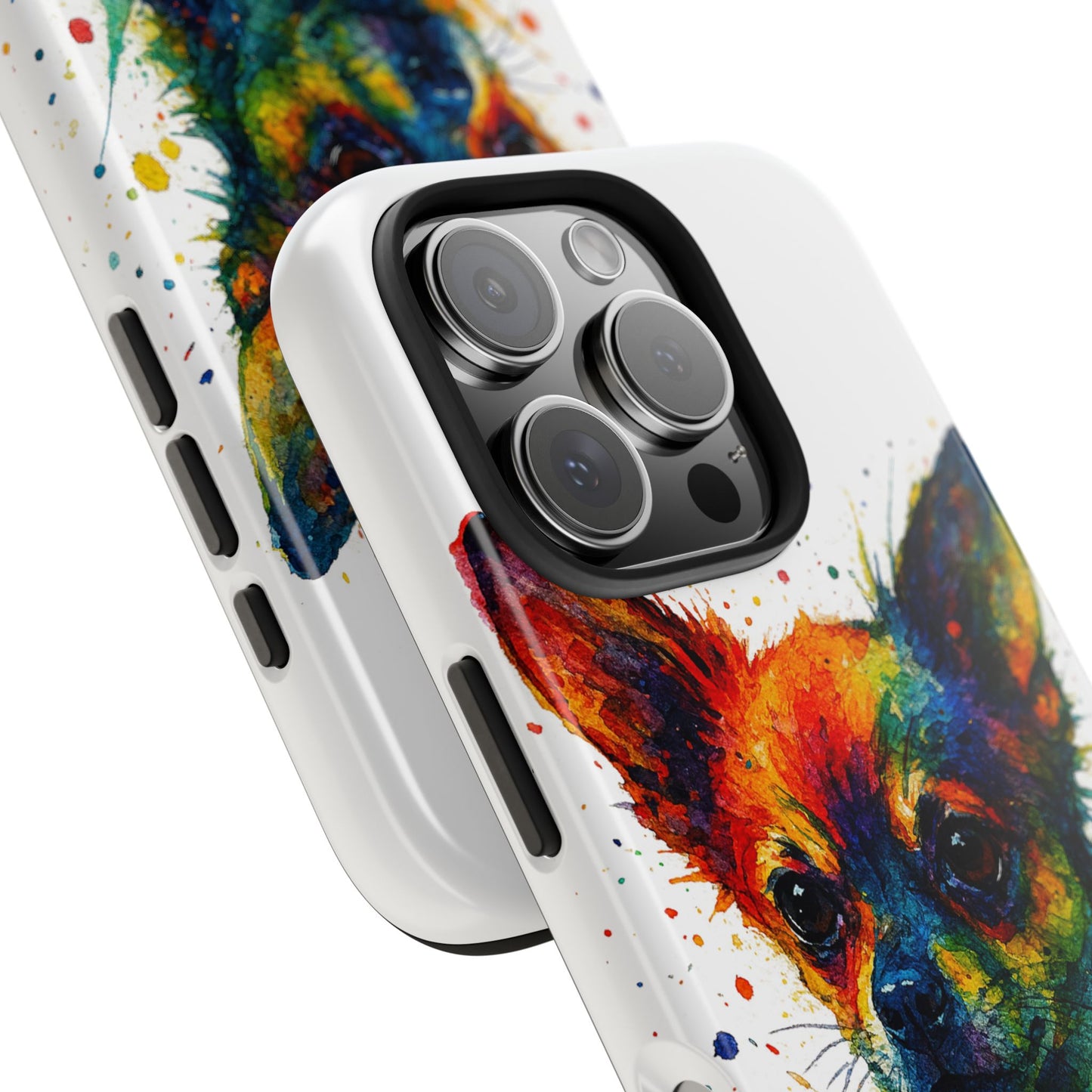 Chihuahua Portrait Splatter-Style Abstract Cell Phone Case